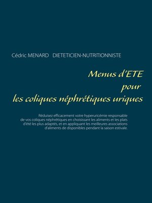 cover image of Menus d'été pour les coliques néphrétiques uriques